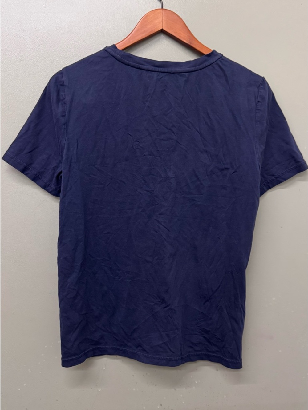 Tory Burch Buddy Logo Tee Top T-Shirt Navy Large - Picture 6 of 8